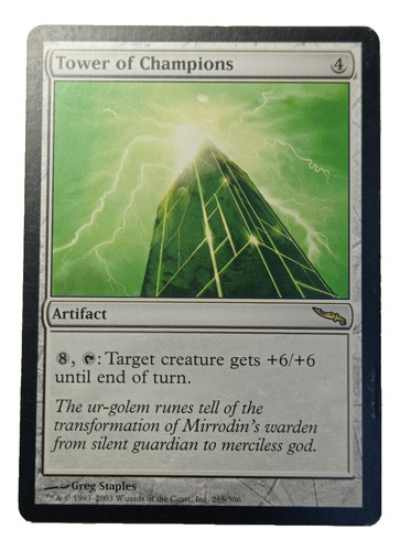 Carta Magic Tower Of Champions [mirrodin] Mtg Artifact