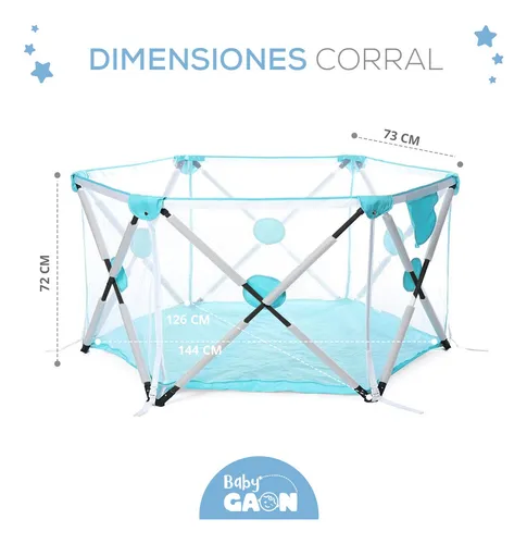 Corralito Para Bebe Plegable Corral Gimnasio De Juegos Gaon Gris Gaon  Corral