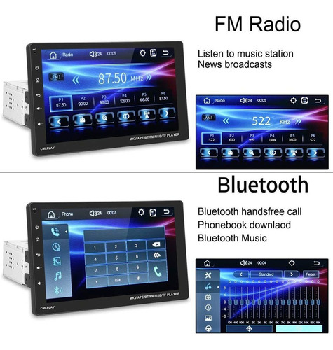 Para Reproductor De Radio De Coche Podofo 1 Din Con Car