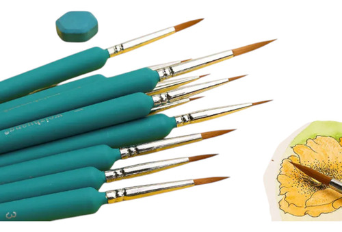 Kit 11 Pinceis Pintura Fina Miniatura Detalhe Profissional