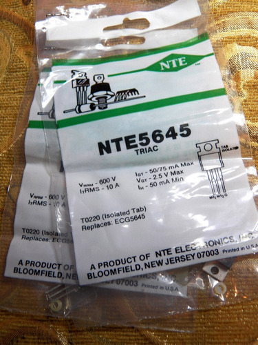 Nte5645 600v 10a Triac Nuevo Original Nort Americano Usa