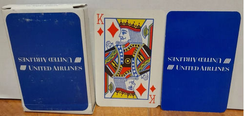 Naipes De Poker - United Airlines - Decada Del 90 Azul