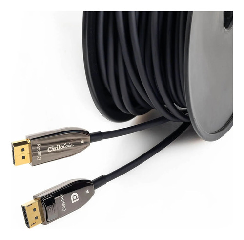 Cabo Displayport 1.4 Fibra Óptica 8k 60hz - 50mt - Kit Com 5