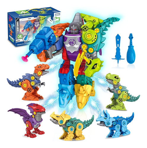 Juguetes De Dinosaurios Para Niños 3-5 / 5-7, 5 En 1 Desmont