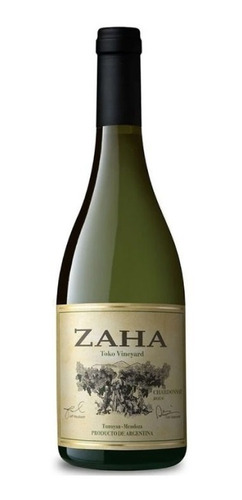 Vino Zaha Chardonnay Botella 750cc - Enotek Vinos -