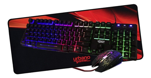 Combo Gamer 3-1: Mouse + Mousepad + Teclado | Urbano