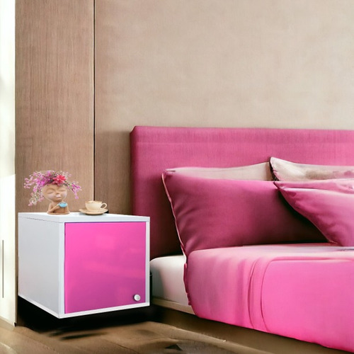 Buro Flotante Recamara Mdf Recamara Ensamblad Vinil Azul