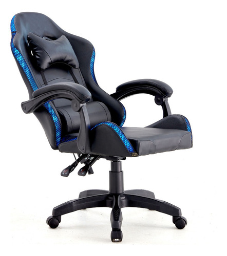 Silla Gamer Negro Pu Led