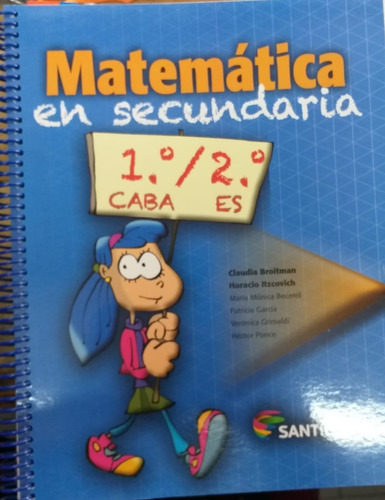 Matematica En Secundaria 1° Caba/ 2° Secundaria Es, De No Aplica. Editorial Santillana, Tapa Blanda En Español