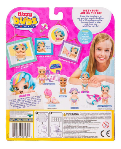 Bebês Vivos Little Live Bizzy Bubs Aplaudem Bebê Harper