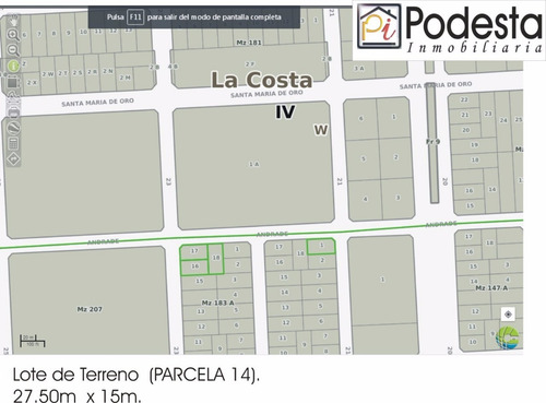 Venta De Lote En San Bernardo Partido De La Costa