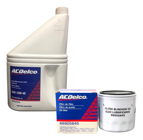 Kit Filtro Aceite Acdelco Celta + Aceite 15w40 Acdelco