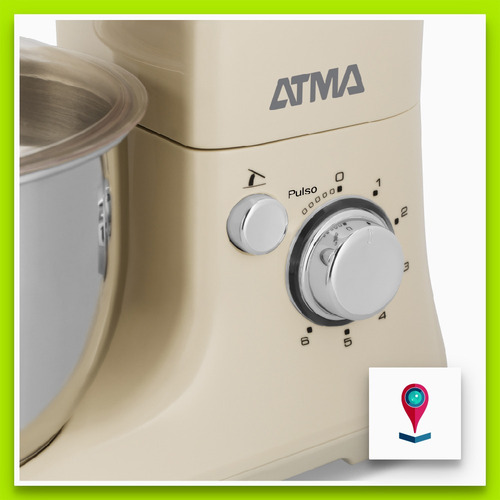 Imagen 4 de 5 de Batidora De Pie Atma Bpat21wp Crema 220 V 6 Vel Bowl 4lts