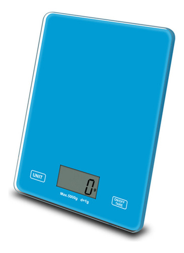Mini Báscula De Cocina Digital De Vidrio Azul De 5 Kg Para A