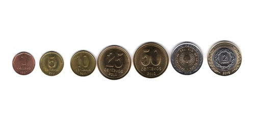 Serie Completa Monedas Argentina 1 Cv A 2 Pesos Sin Circular