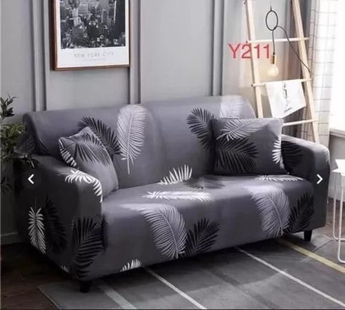 Funda Protector Para Sillón De 1 Cuerpo Tela Liso Color Gris Claro