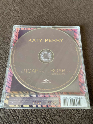 Cd Single Katy Perry Roar (Usado)