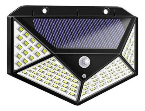 Luminária Solar Parede 100 Led Com Sensor De Presença