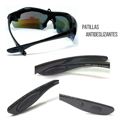 Imagen 8 de 10 de Anteojos Lentes Ciclismo Deportivos Intercambiables Nocturno