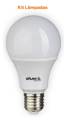 Kit C/3 Lâmpadas Led Bulbo 15w 6500k Branco Frio - Galaxy