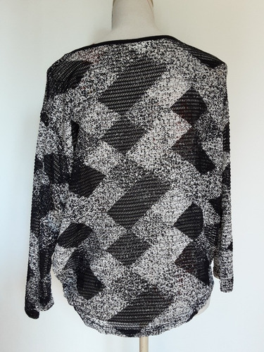 Blusa Italiana Manga Larga Tejida, Talla L / Xl