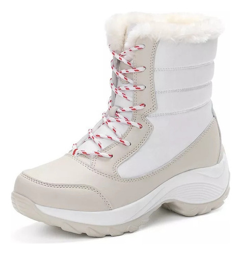 Botas Altas De Nieve Para Mujer, Forradas Con Felpa Sintétic