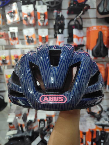 Casco Bicicleta Abus Stormchaser Zigzag Blue L