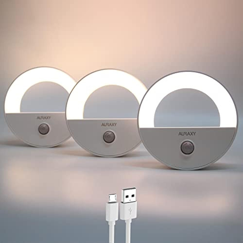 Luz Nocturna Recargable Con Sensor De Movimiento Auraxy Para