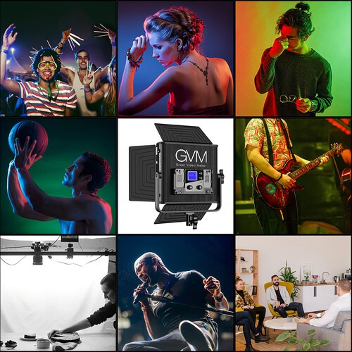 Gvm 50rs Rgb Led Light Panel Studio Gvm-50rs-3l Estructura Negro