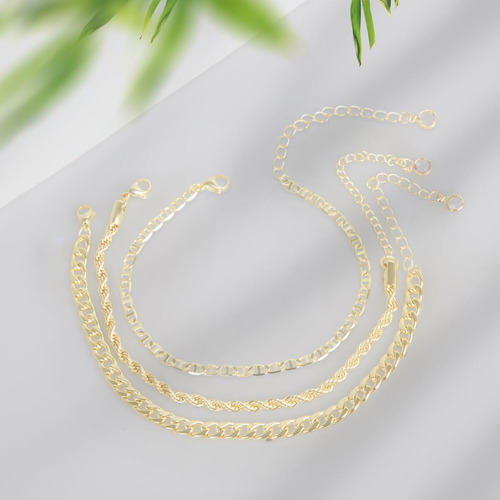 Yysuniee Tobillera De Color Dorado Para Mujer, Tobilleras Ap