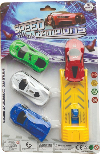 Lanzador Track Carros X 4 Para Niño Blister - Plu 4615