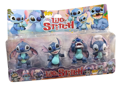 Muñecos Stitch Blíster X 4