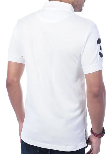 Polera Blanca Us Polo Assn Caballo Grande Hombre Cuotas sin