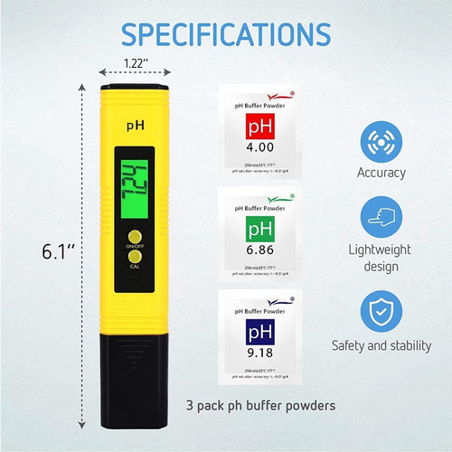 Imagen 4 de 8 de Ph Meter Tds Ppm Meter 3 En 1 Y 3 En 1 Phmetro De Suelo Ph/e
