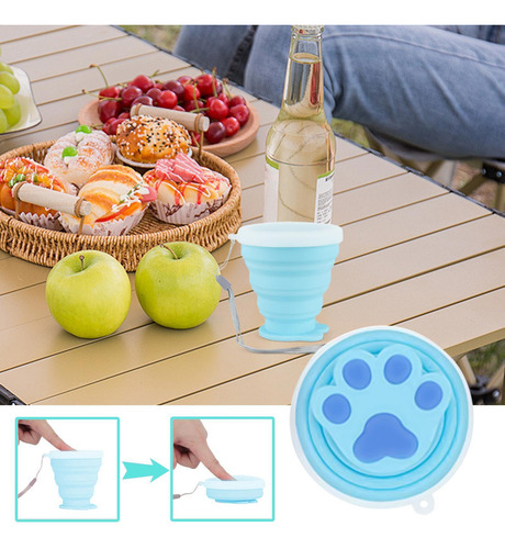 Copa Plegable Taza Plegable 200 Ml De Silicona De Viaje Port
