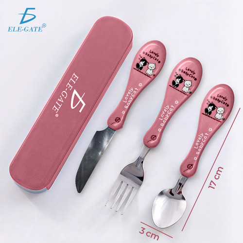 Set de Cubiertos de Acero Inoxidable Ele-Gate VAJ.05 rosa