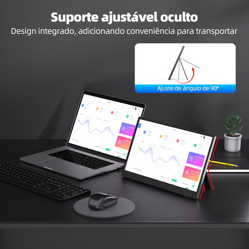 Monitor Game Portátil 15.6 1080p Hdr 100% Rgb Contraste Ips