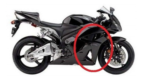 Carenagem Lateral Direita Inferior Cbr 600 Rr 2011 Preta