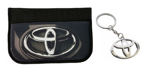 Llavero Toyota Logo Metalico + Porta Documentos Organizador 