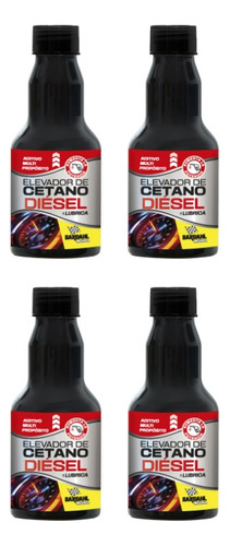 Kit Aditivo Elevador De Cetano Diesel 110 Ml Bardahl X 4uni