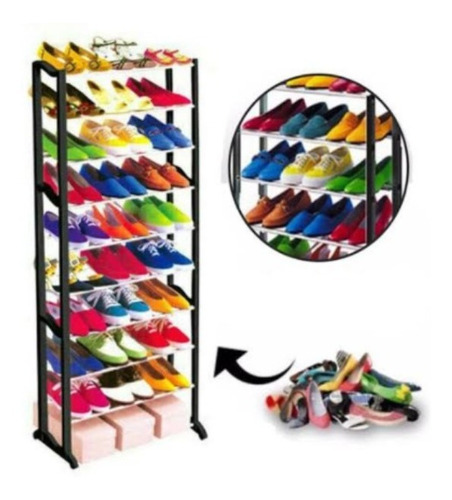 Imagen 1 de 3 de Zapatera Organizador De Zapatos 10 Pisos