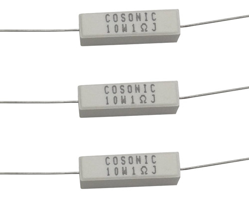 10 X Resistencias Ceramica Cementada 10w 1 Ohm.