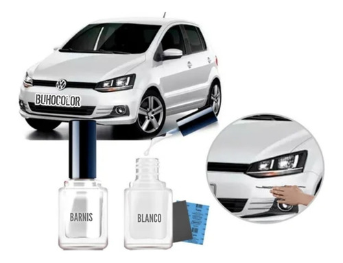 Imagen 2 de 7 de Tinta Rayones Retoque Fix Volkswagen Branco Puro