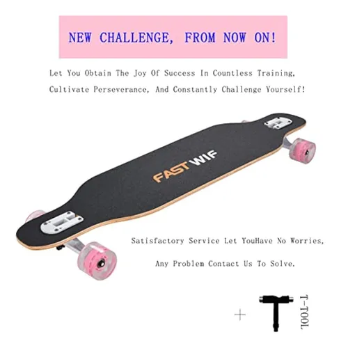 Monopatín Longboard De 41 Pulgadas | Cruising, Carving,