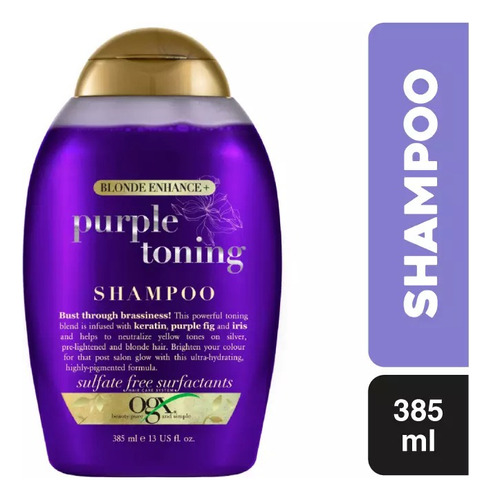 Ogx Purple Fig & Iris Toning Shampoo Matizante 385ml