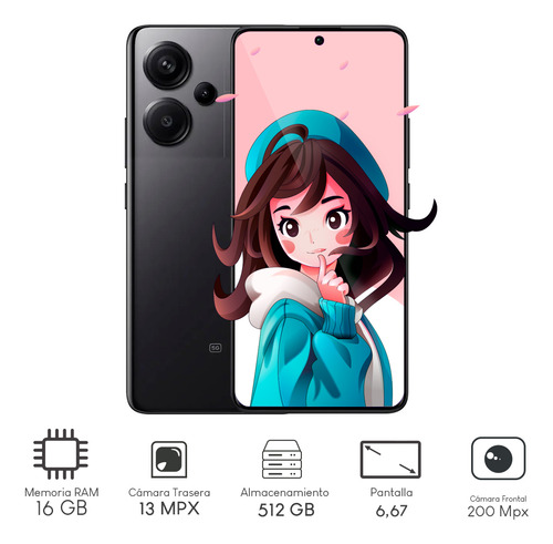 Celular Xiaomi Redmi Note 13 Pro+ 5g 512gb Negro 16gb Ram