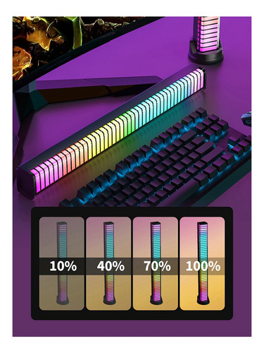 Barra De Luces De Control De Sonido Led Inalámbrica Para Tv