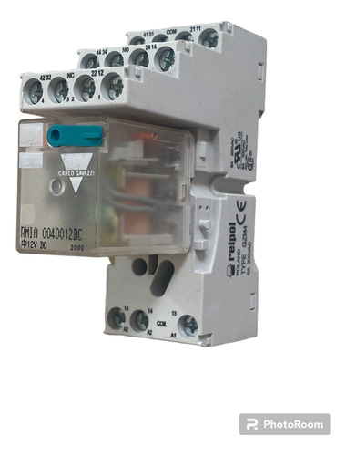 Rmia0040012dc Relevador 12vdc 14p Carlo Gavazzi + Base