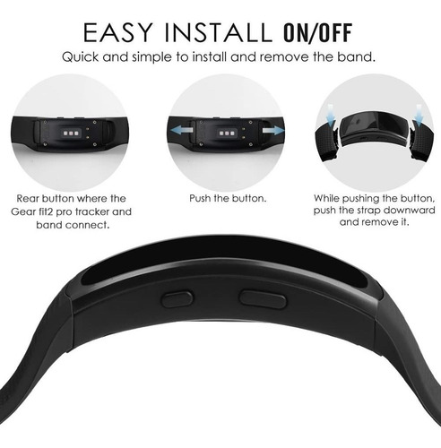 Imagen 3 de 8 de Malla Para Reloj Samsung Gear Fit 2 / Fit 2 Pro