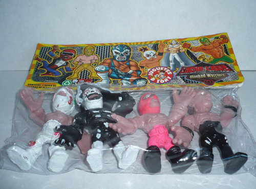 Luchadores La Parka - Set De 4 Juguete Lucha Libre Bootleg